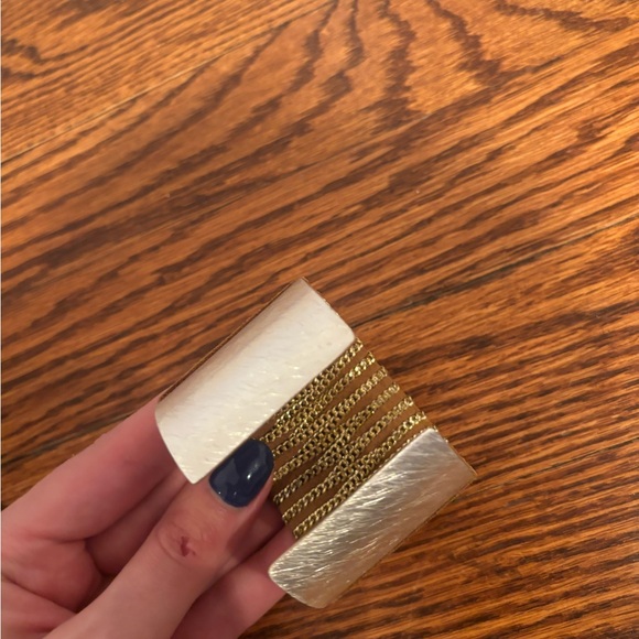 NWT women’s gold and suede cuff bracelet - Picture 2 of 3